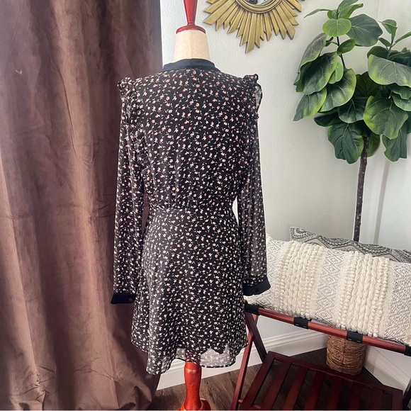 Lulus Neilsa Black Floral Print Long Sleeve Skater Dress - Picture 9 of 11